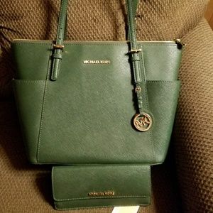 Michael Kors purse and checkbook wallet
